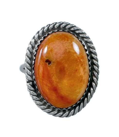 Oyster Shell Sterling Silver Native American Ring Size 7 JX130301